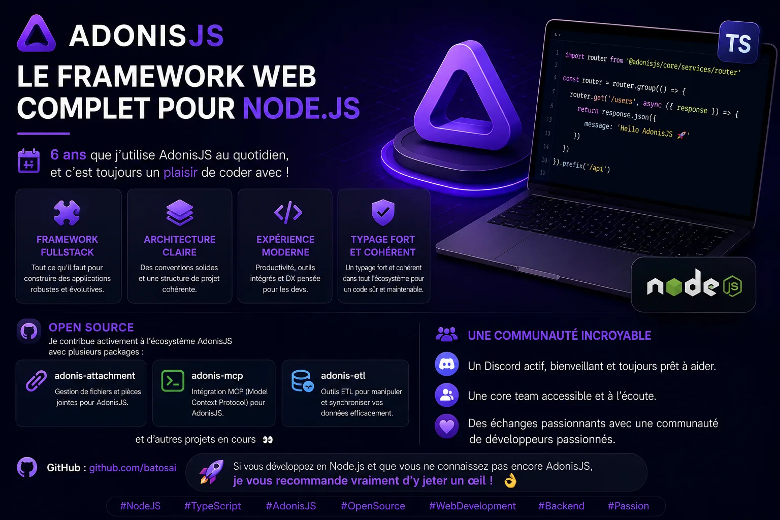 Illustration des 6 ans avec AdonisJS